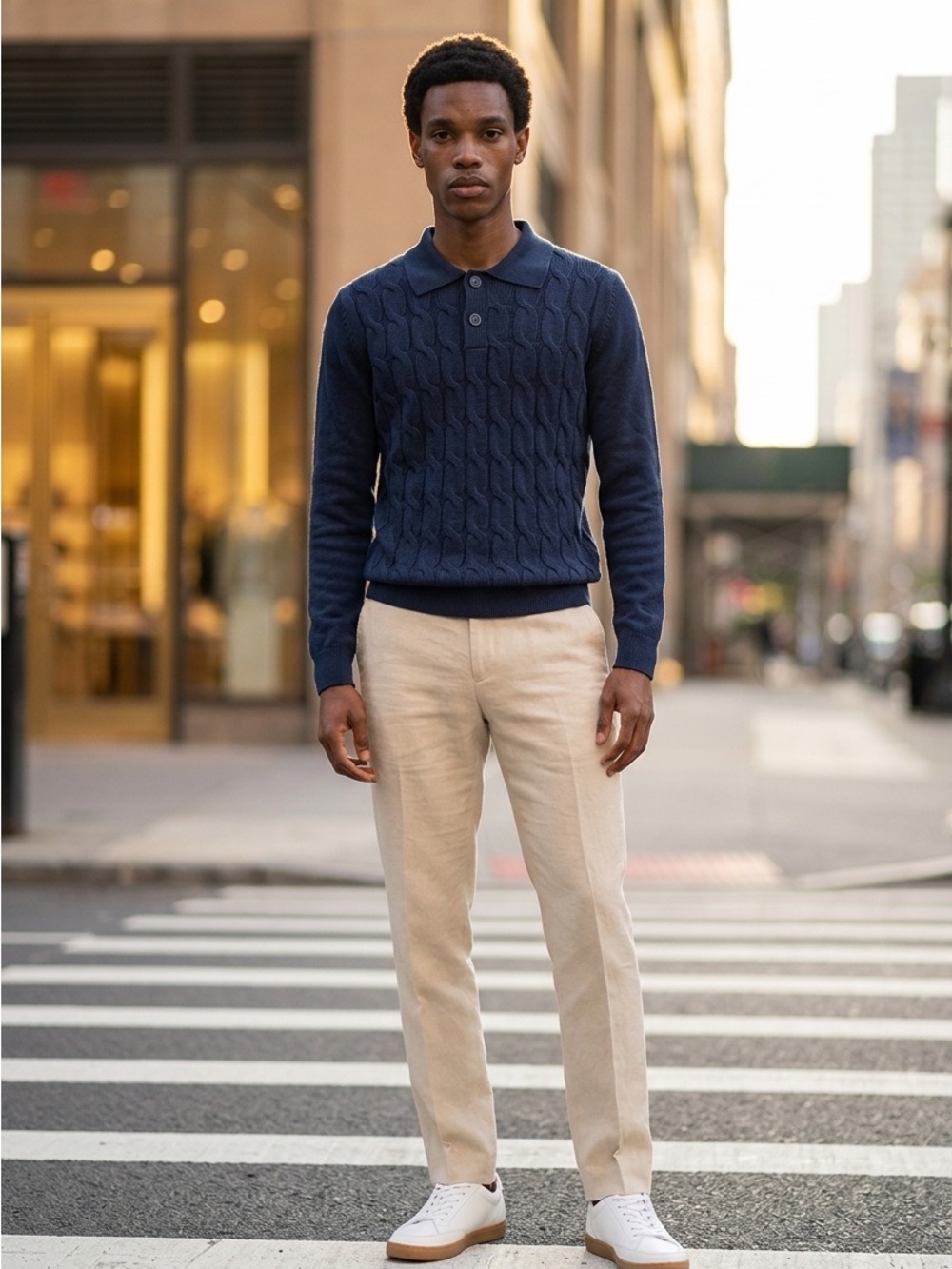 Ralph Lauren men’s Slim Chino Pants in Cream - Classic Everyday Trousers